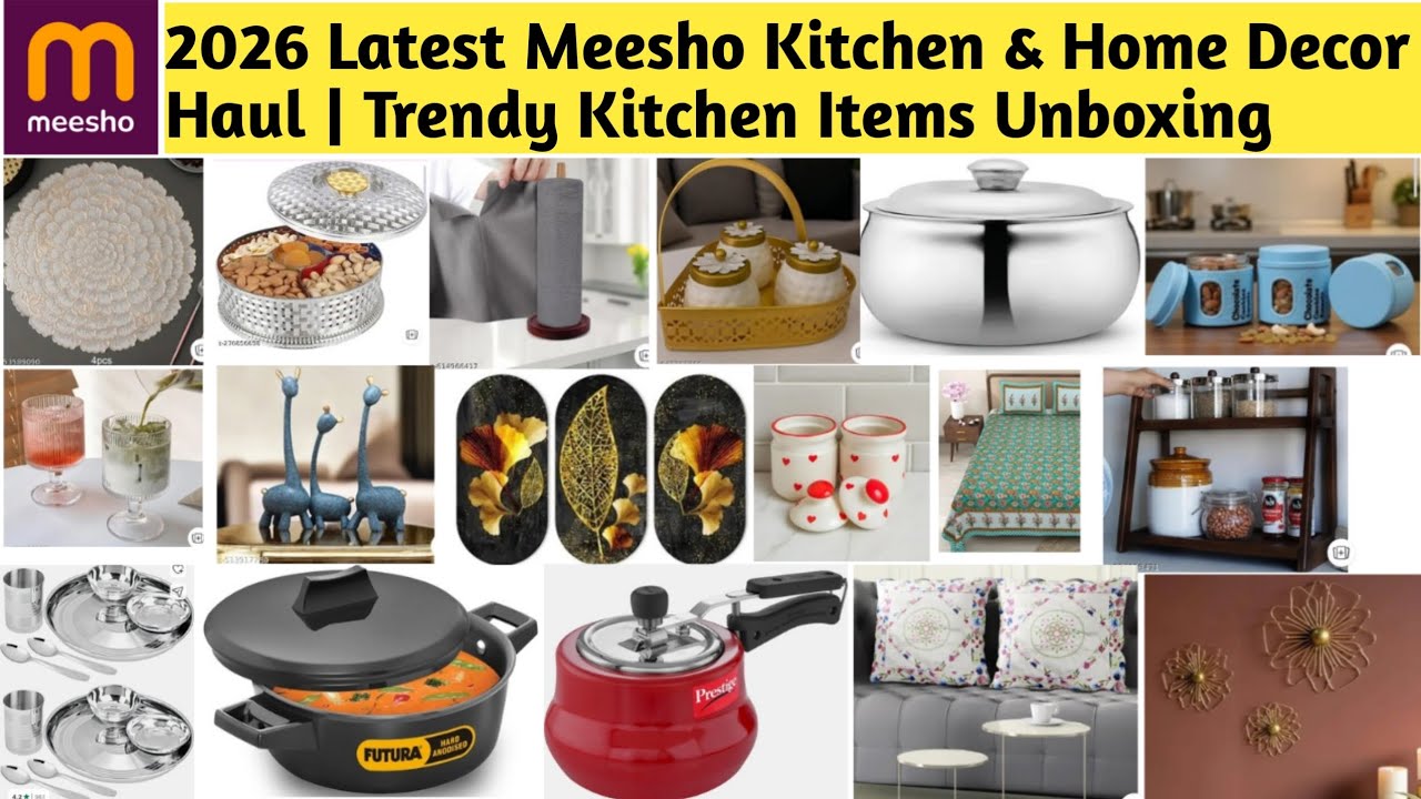 2026 Latest Meesho Kitchen & Home Decor Haul | Trendy Kitchen Items Unboxing |#meesho #sale #kitchen