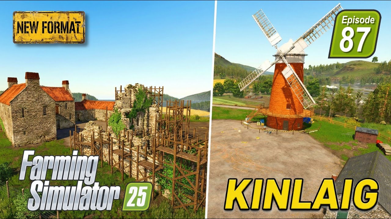 WINDMILL Progress! 💨 Delivering Supplies & Finishing Wheat Planting | FS25 Kinlaig Ep. 87