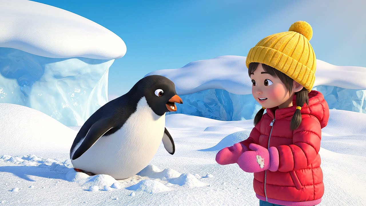 Cinco Pinguins Pequenos Andam Como Patos AV1 | Rimas e Canções Infantis