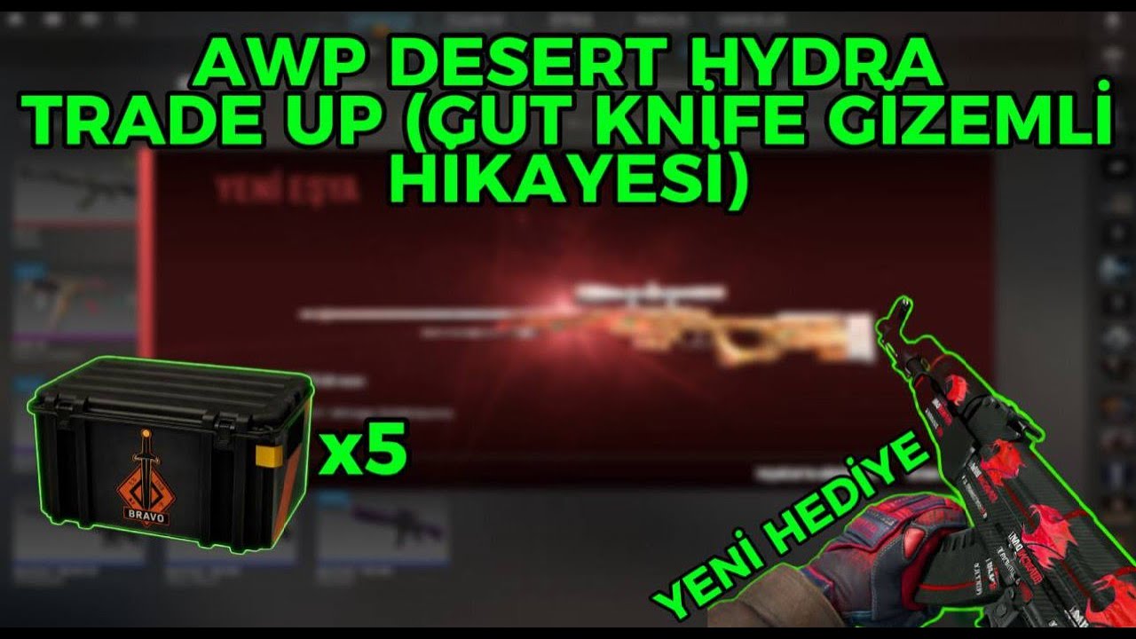 AWP DESSERT HYDRA !!! ( GUT KNIFE GİZEM DOLU HİKAYESİ VE AK REDLİNE HEDİYESİ BAŞLIYOR )