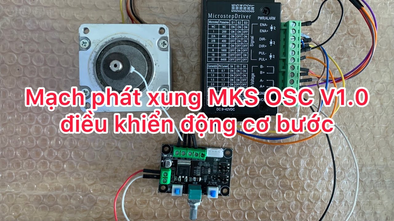 Mạch phát xung MKS OSC v1.0 điều khiển tốc độ và chiều quay của động cơ bước