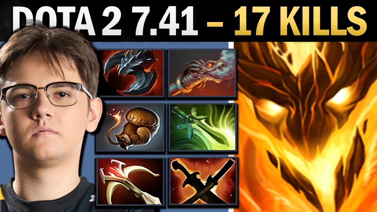 Shadow Fiend Dota 2 7.41 with 17 Kills and 900 GPM - Dota 2 Gameplay