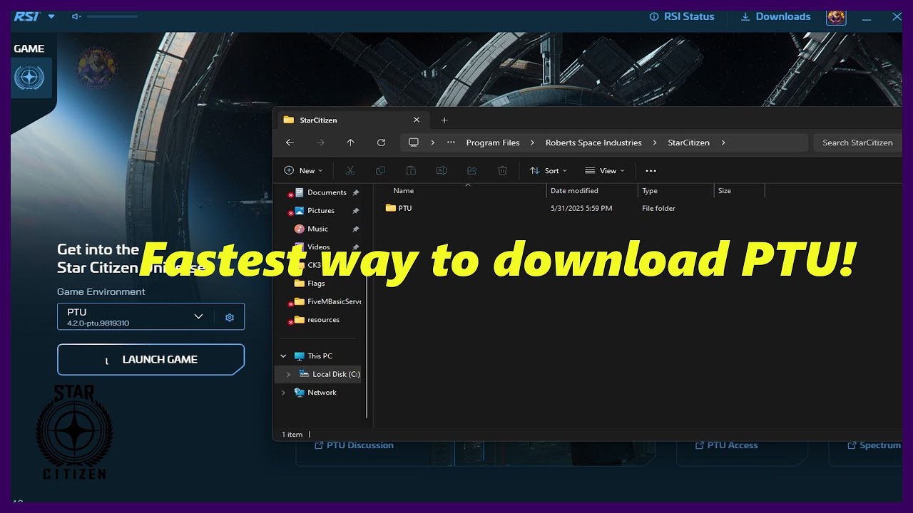 How To Download Fast For Any PTU Star Citizen!