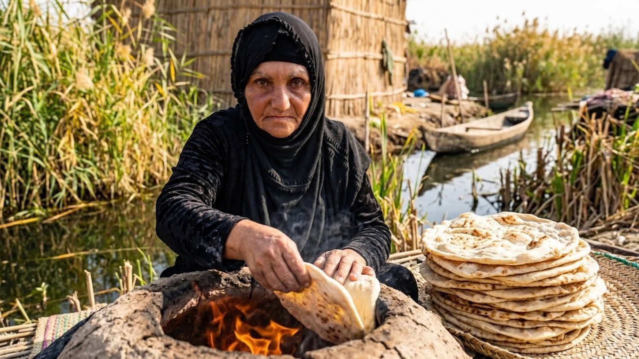 معقولة امرأة مسنة تعلم مذيعة قناة اخبارية على الخبز 🤯 - ملاك عسكر في بيت الحجية ليلى 