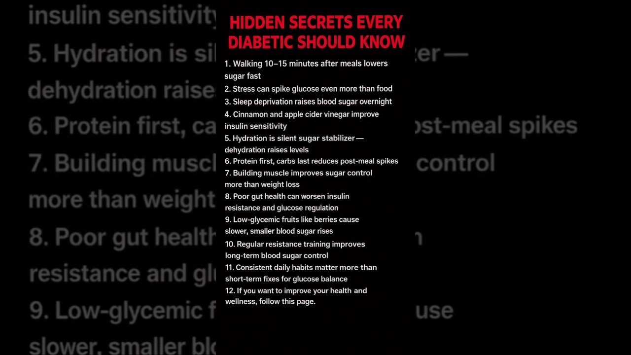 Hidden Secrets Every Diabetic MUST Know | Blood Sugar Control Tips