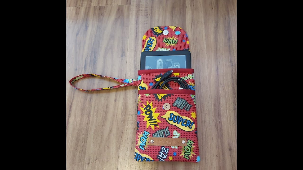 Capa para Kindle com bolso para transporta cabos
