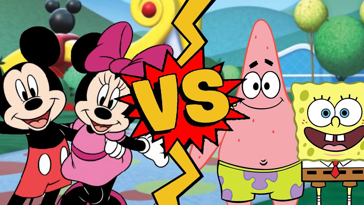 M.U.G.E.N. Battles | Mickey Mouse/Minnie Mouse vs SpongeBob SquarePants/Patrick Star