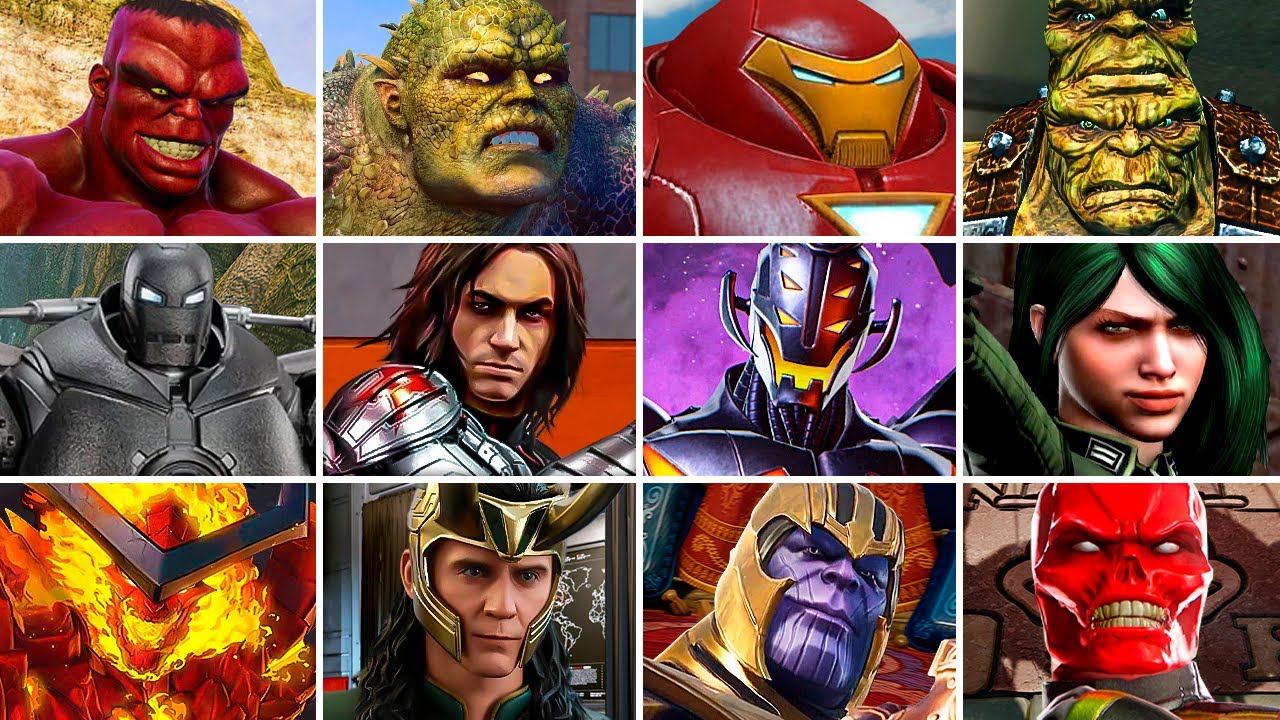 MARVEL GAMES - All Bosses Villains (2008 - 2024) 4K ULTRA HD