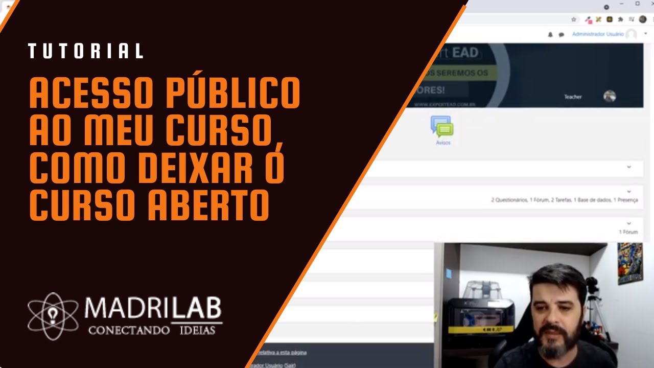 Acesso público ao meu curso no software moodle