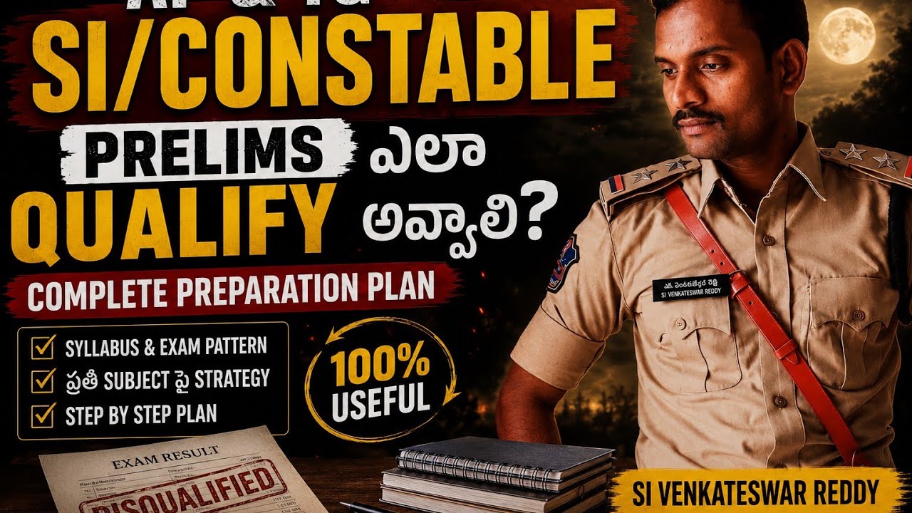 AP & TS Prelims Preparation Plan 🔥 | SI Venkateswar Reddy