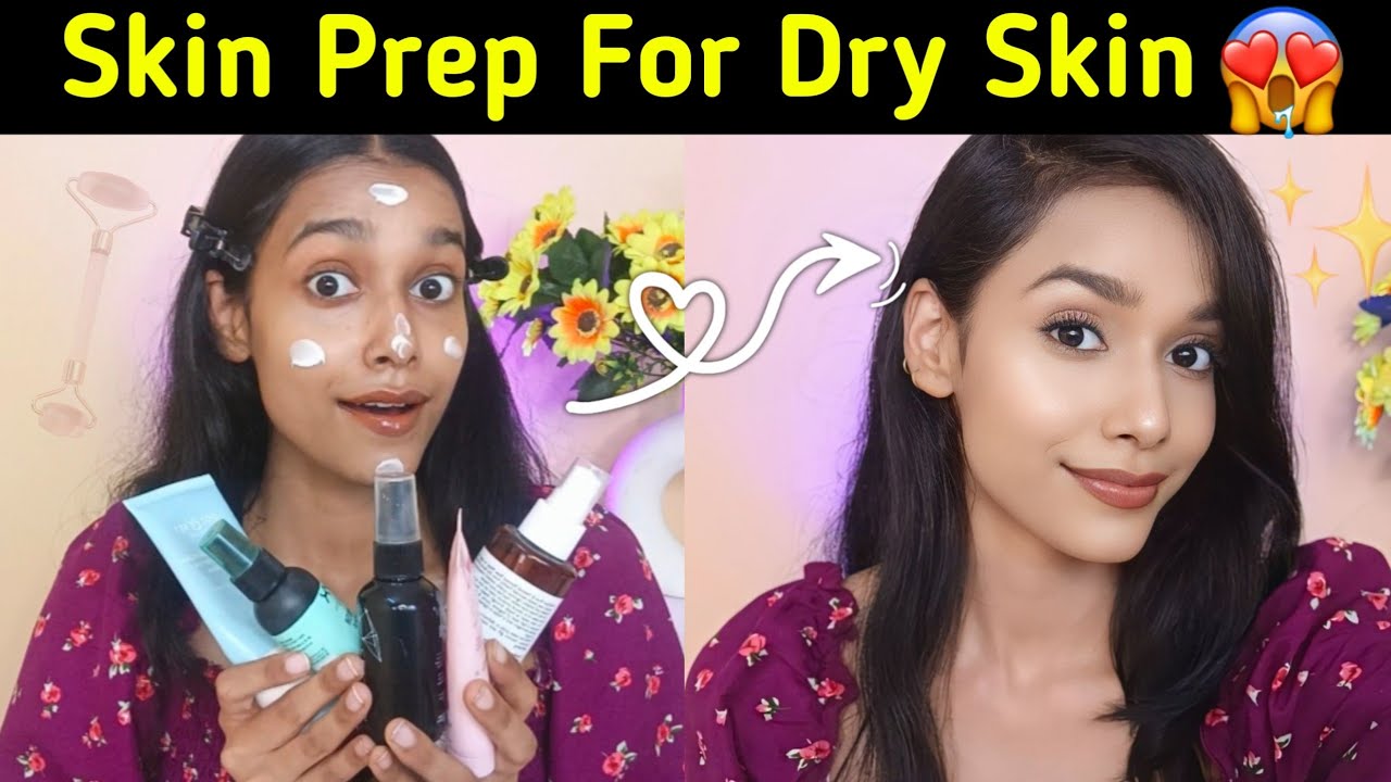 SKIN PREP BEFORE MAKEUP - DRY SKIN CTM With products #dryskin #skinprep