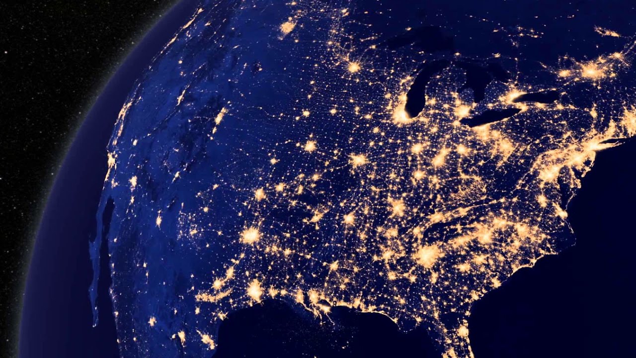 10 Countries at Night from SPACE