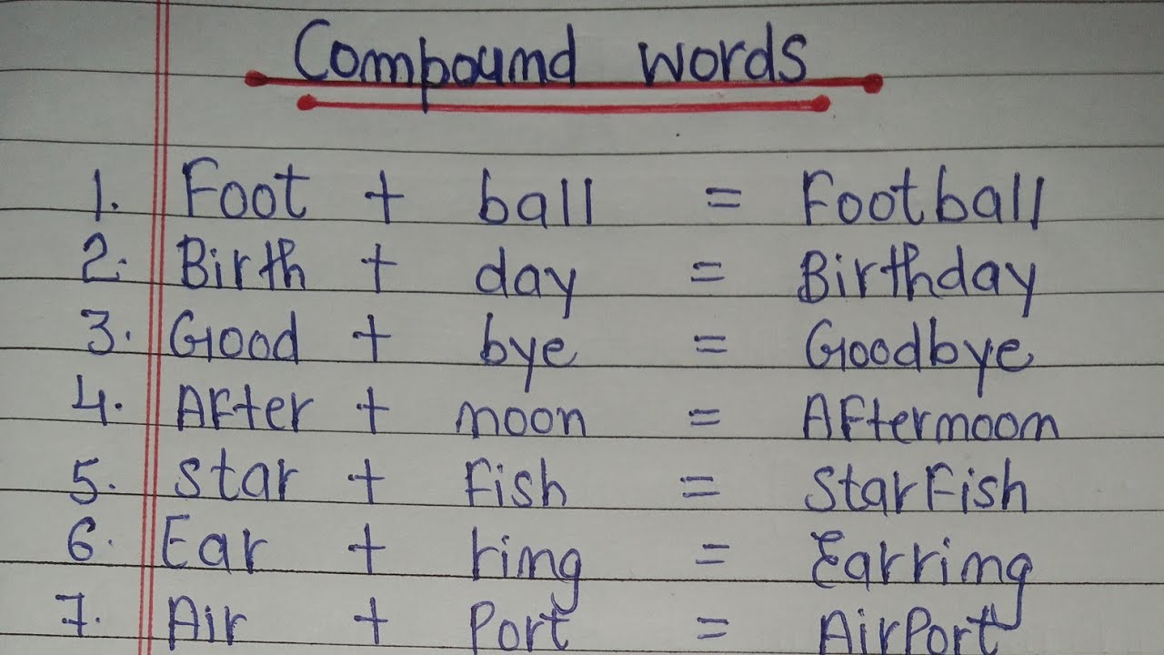 Compound words || 50 compound words in english || Learn compound words.