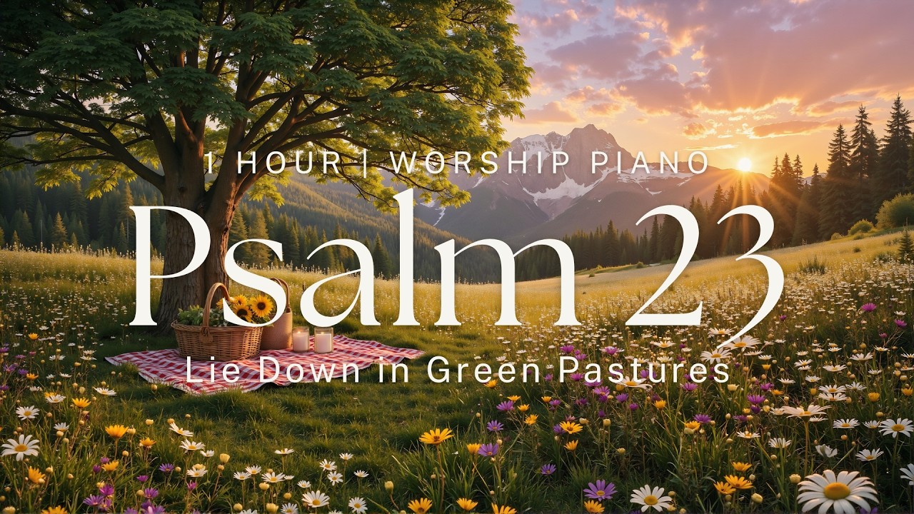 He Makes Me Lie Down in Green Pastures | Quiet Time With God | 1 Hour Worship Piano| Psalm 23