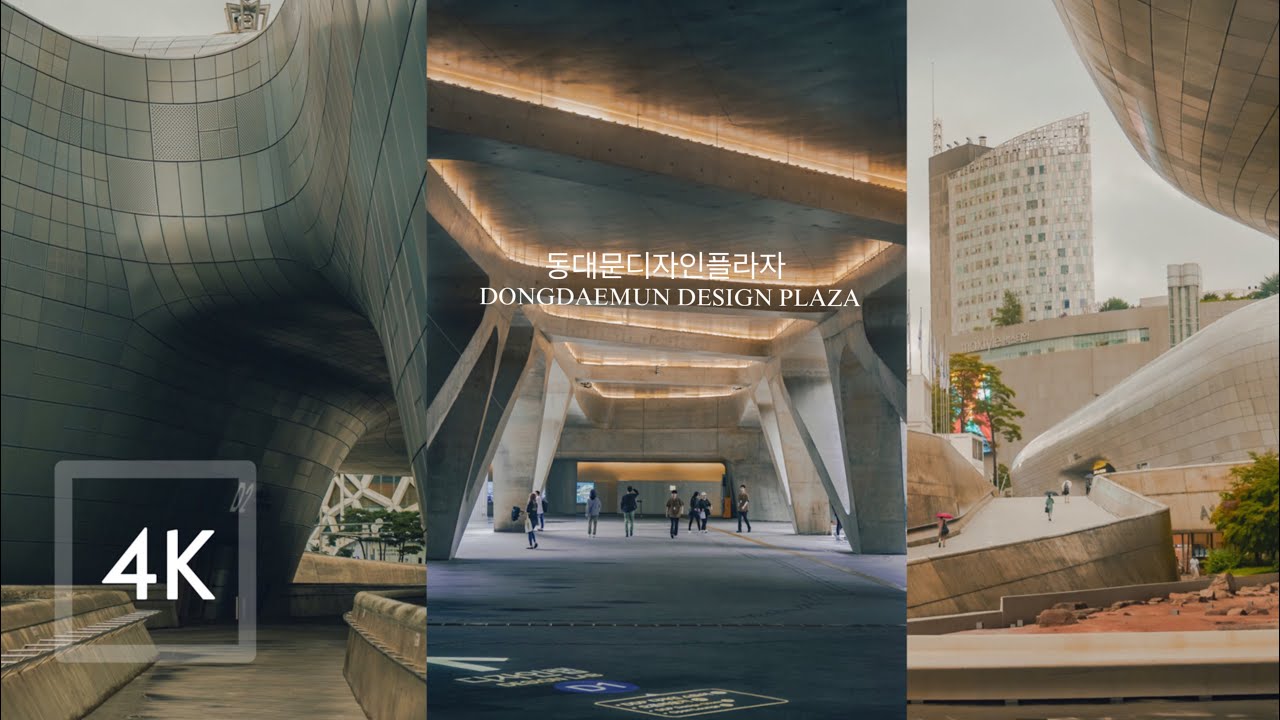 ⁴ᴷ🇰🇷 Dongdaemun Design Plaza DDP от Zaha Hadid Architects | Пешеходная экскурсия | Сеул | 4K 60fps