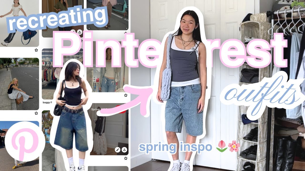Recreating PINTEREST outfits to MODEST! 🌸 (Aesthetic or Unrealistic?) 🫐🍡🌸