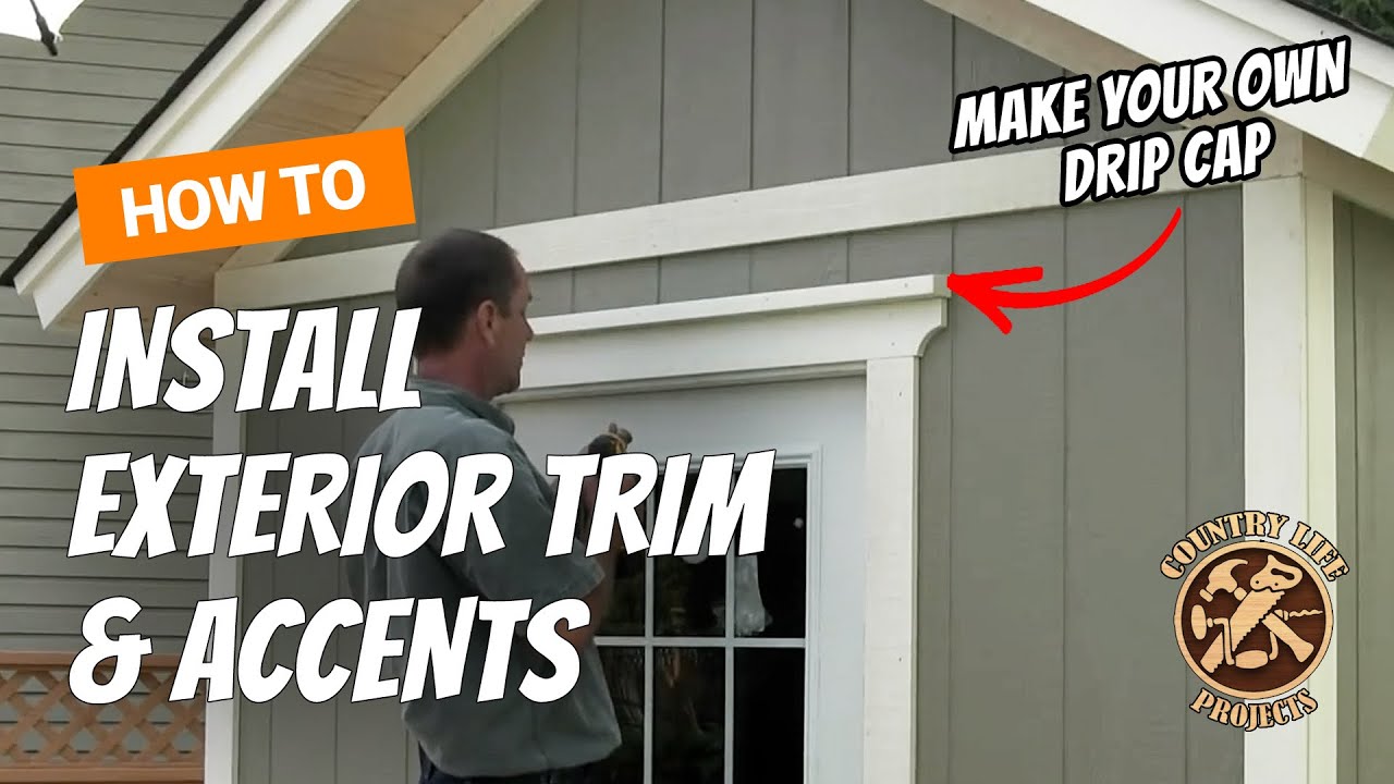How To Install Exterior Trim, Corners & DIY Drip Cap - Shed Building Video 15 of 15