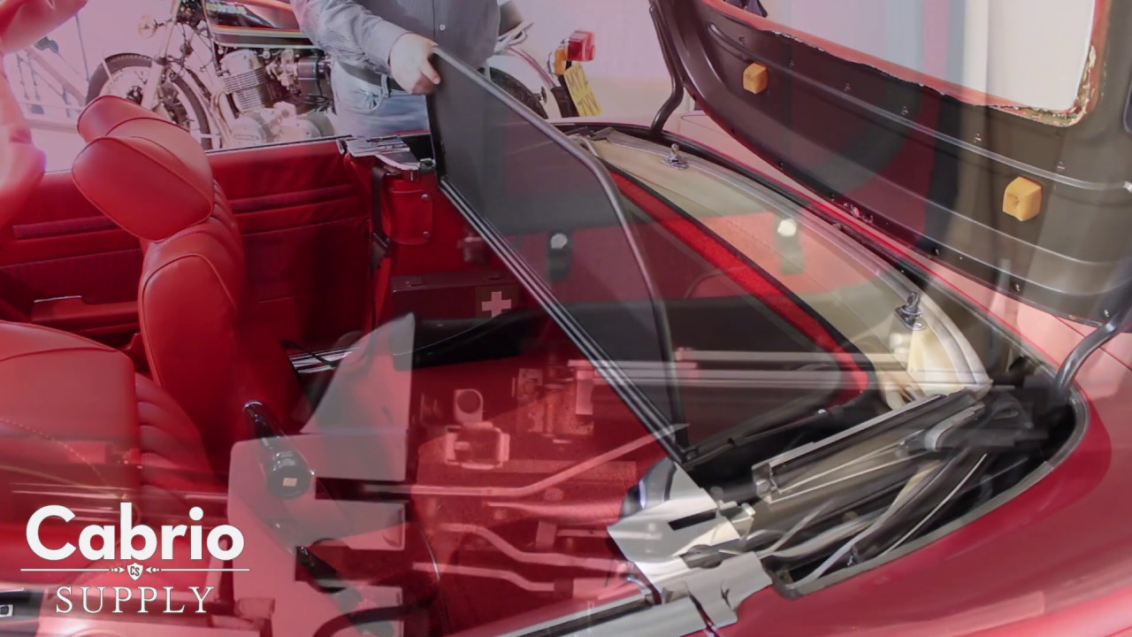 Installation of Mercedes-Benz SL-Class R107 wind deflector | windscherm | windschott | windblock