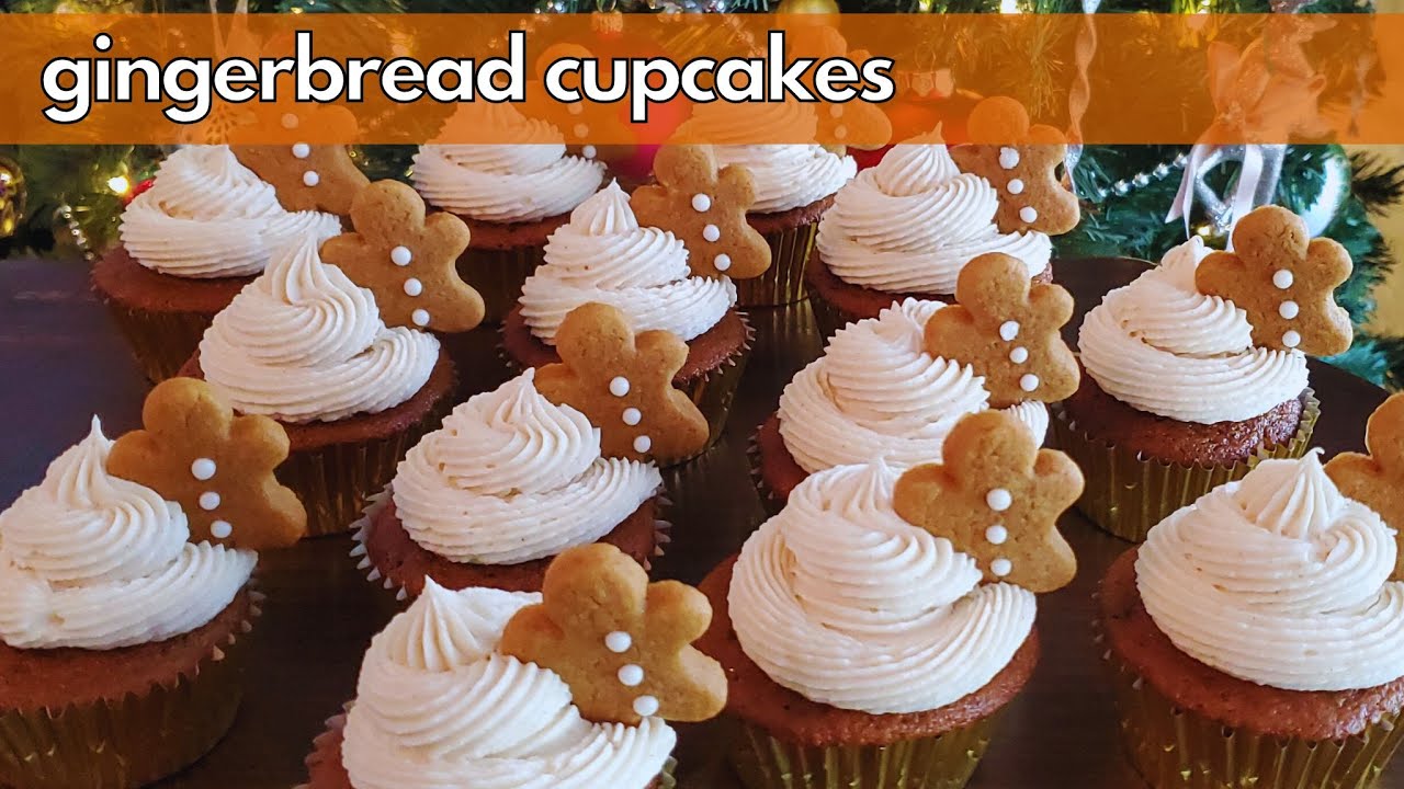 Gingerbread Cupcakes | Cream Cheese Frosting and Gingerbread Men Cookies!