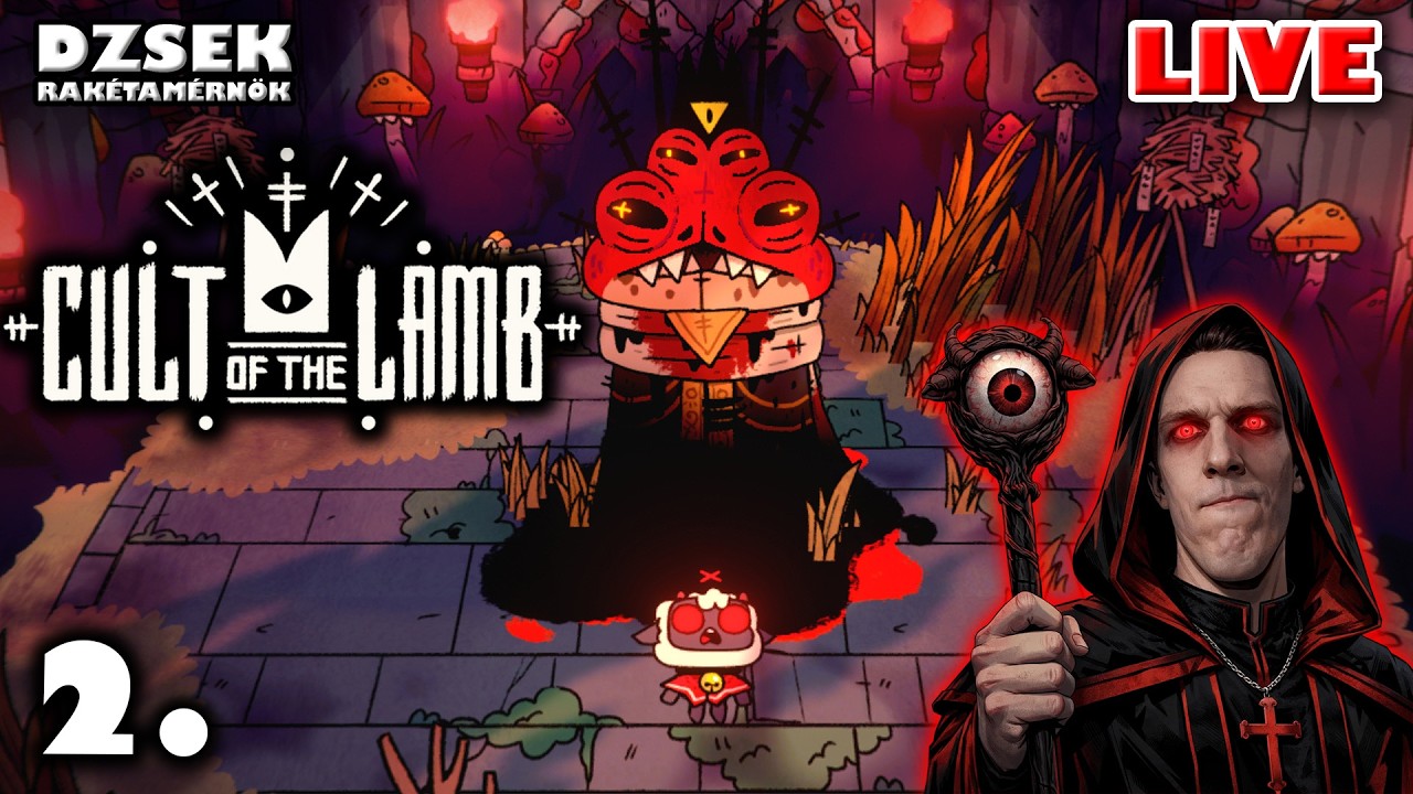 🔴 Cult of the Lamb - 2. Rész - Mindenkit vár a Mérnök Szekta!