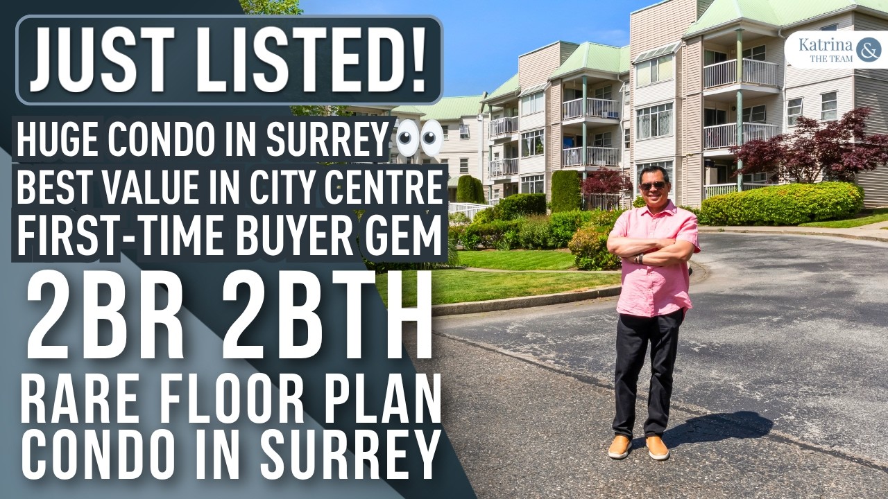 Large 2 Bed Condo in Surrey City Centre | 2 Parking + SkyTrain Walkable Home Tour