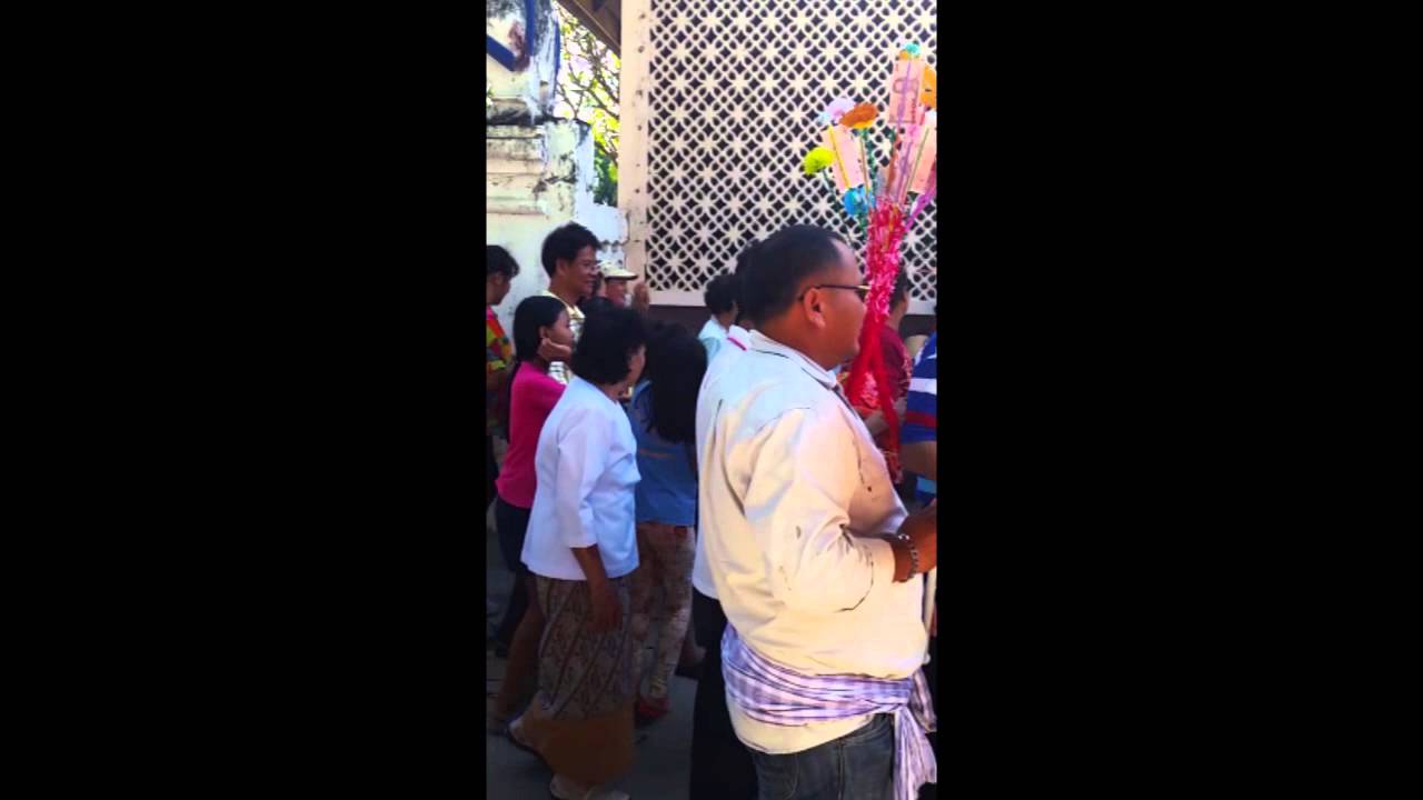 Novice Thai monk inauguration procession