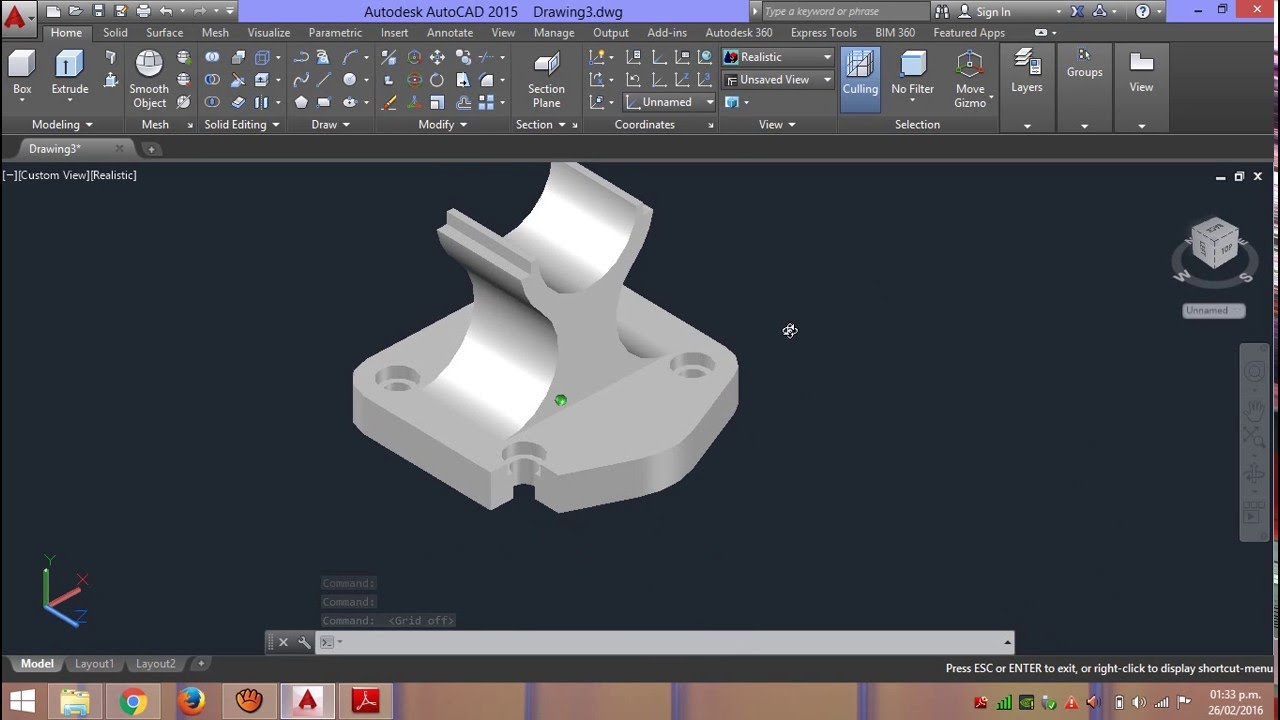ejercicio de cambiar ejes en autocad 2015