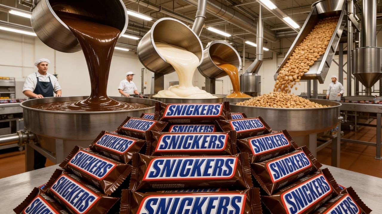 ASÍ se FABRICAN los SNICKERS en FÁBRICAS 🍫