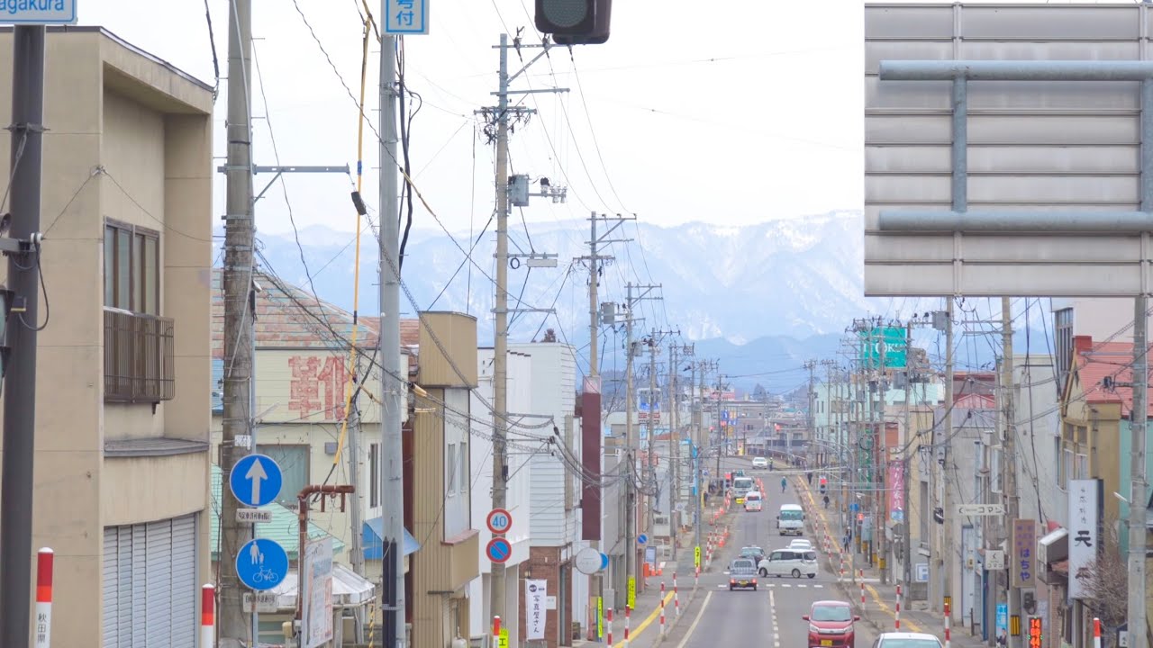 【大館市】田舎の商店街はこんな感じです。#4k #東北 #田舎
