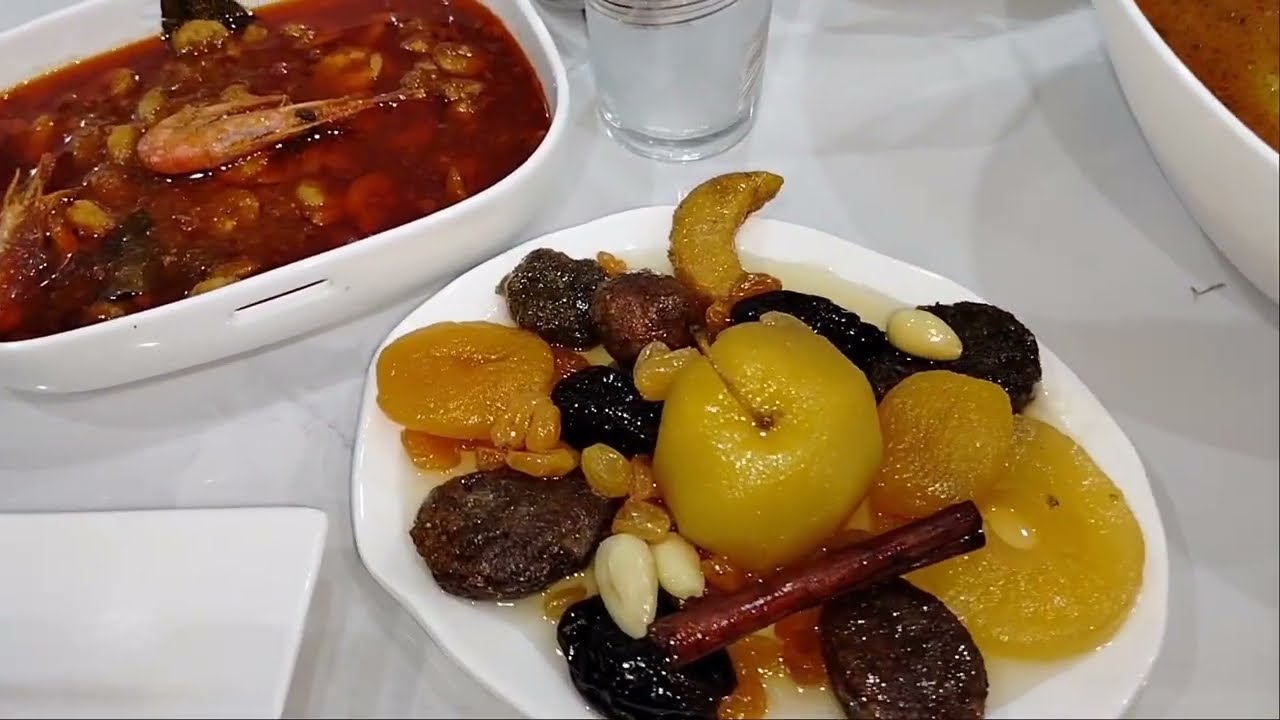 طاولة اول يوم رمضان🦐🐟 وصفة الكروفات و لحم لحلو بوراك بالكروفات تحلية البنان و الكراميل سهلة