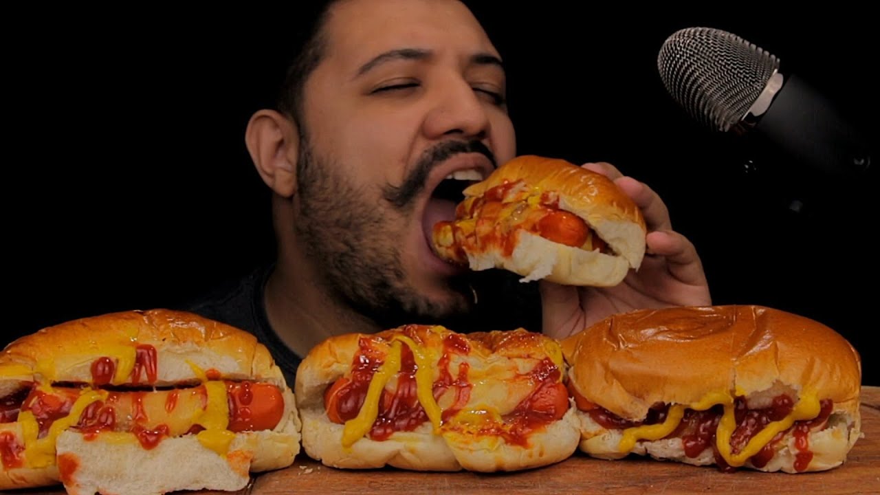 ASMR COMIDA | HOT DOG AMERICANO FEITO EM CASA 🌭 (MUKBANG) - Gustavo Mineiro