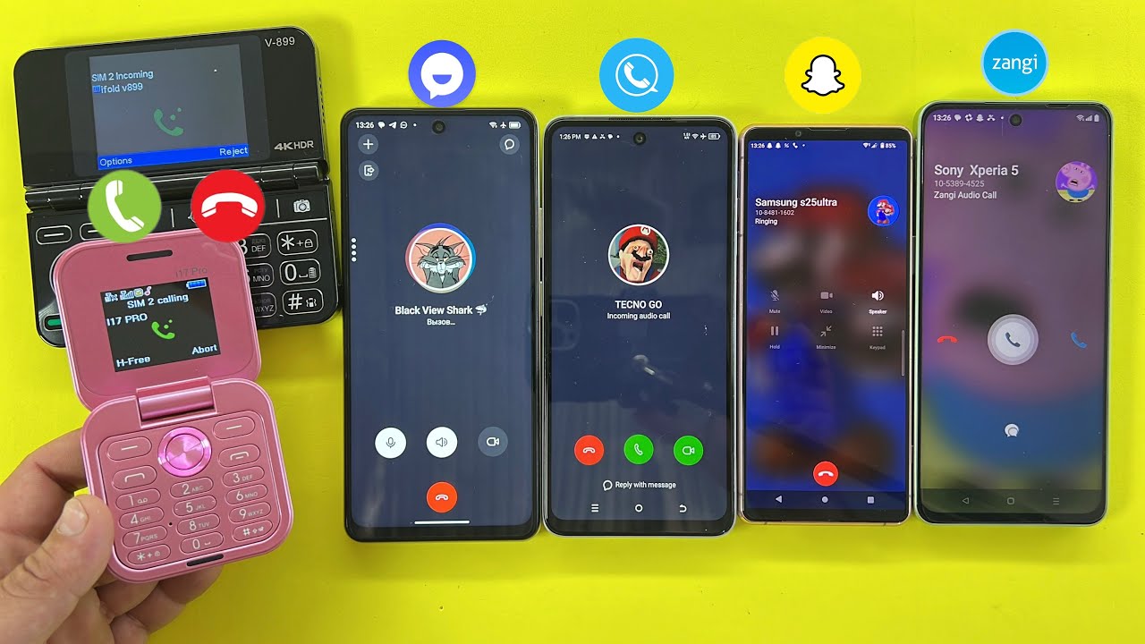 Incoming Outgoing Call on China phone / Social Networking on Sony Xperia 5iii,Realme C67,TECNO GO 