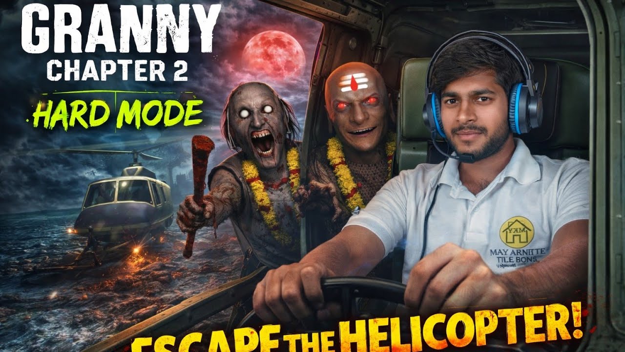 Granny chapter 2 helicopter escape. HARD MODE