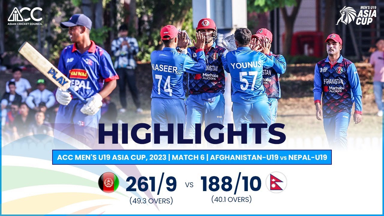 ACC Men's U19 Asia Cup | Afghanistan-U19 vs Nepal-U19 | Highlights