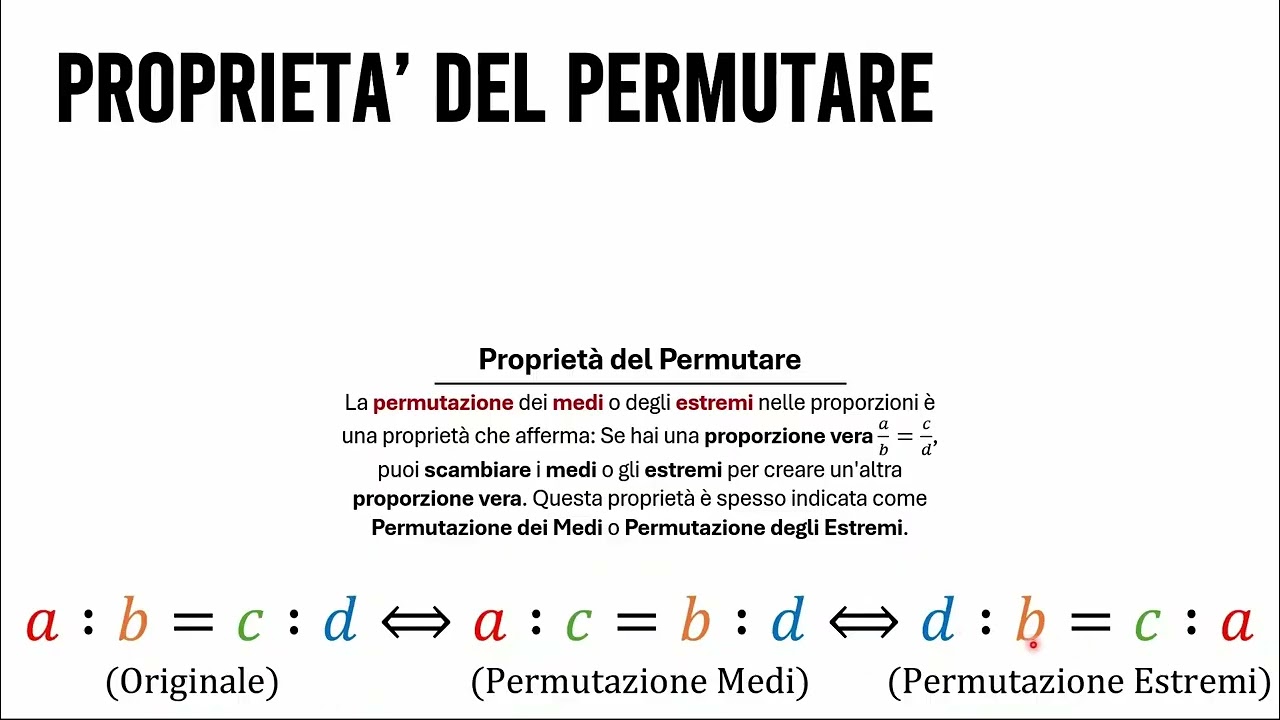 Proporzioni: Proprietà del Permutare | Aritmetica #96