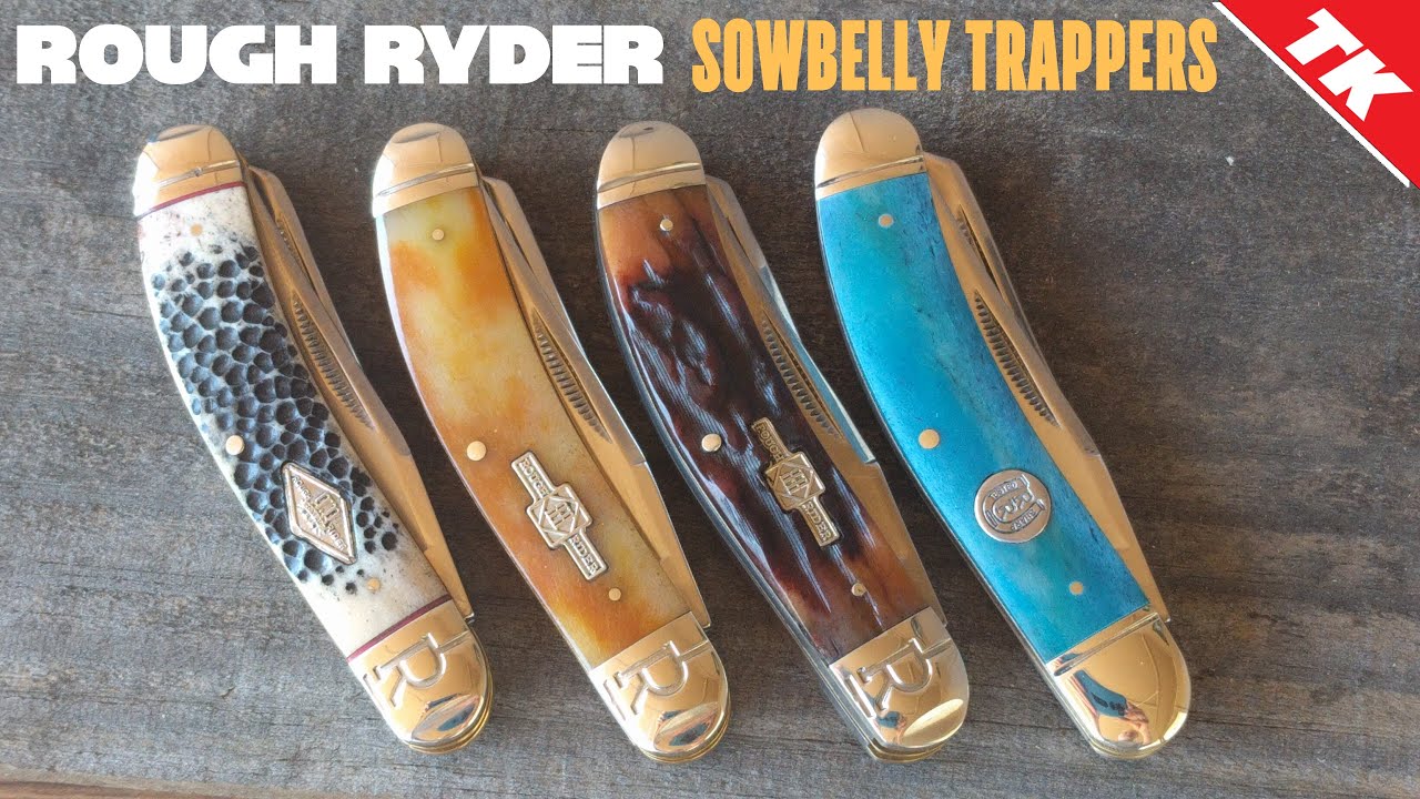 Rough Ryder's Sowbelly Trapper Pocket Knives RR1906 RR1907 RR1908 RR1951