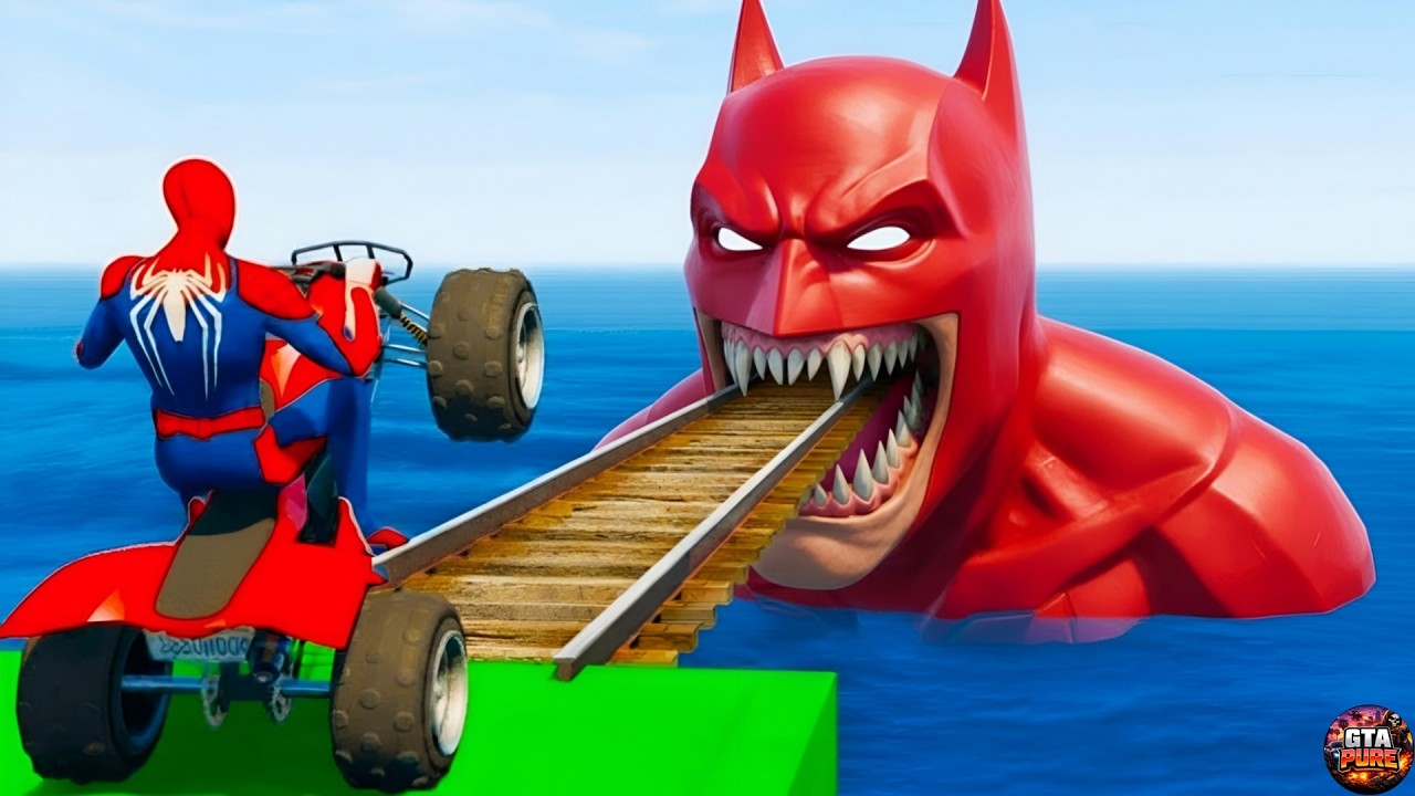 الرجل العنكبوت انقاذ باتمان Spider-Man Rescue batman vs iron man vs venom funny Game GTA 5 superhero