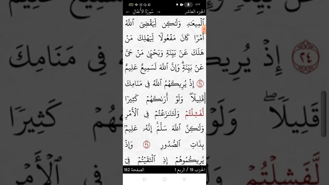 سورة الأنفال صفحة (١٨٢)