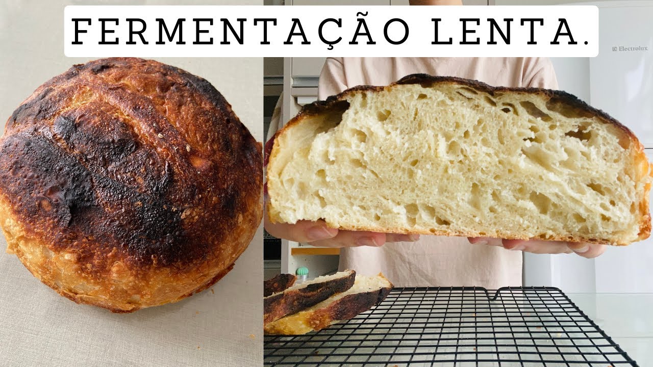 Pão + SAUDÁVEL de fermentação lenta, SEM PANELA DE FERRO, muito FÁCIL só 4 ingredientes, sem SOVAR