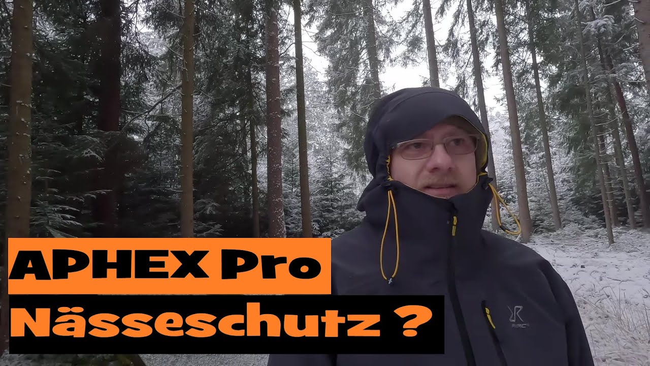 RR Aphex Regenjacke und Regenhose Kombitest im Winterwald