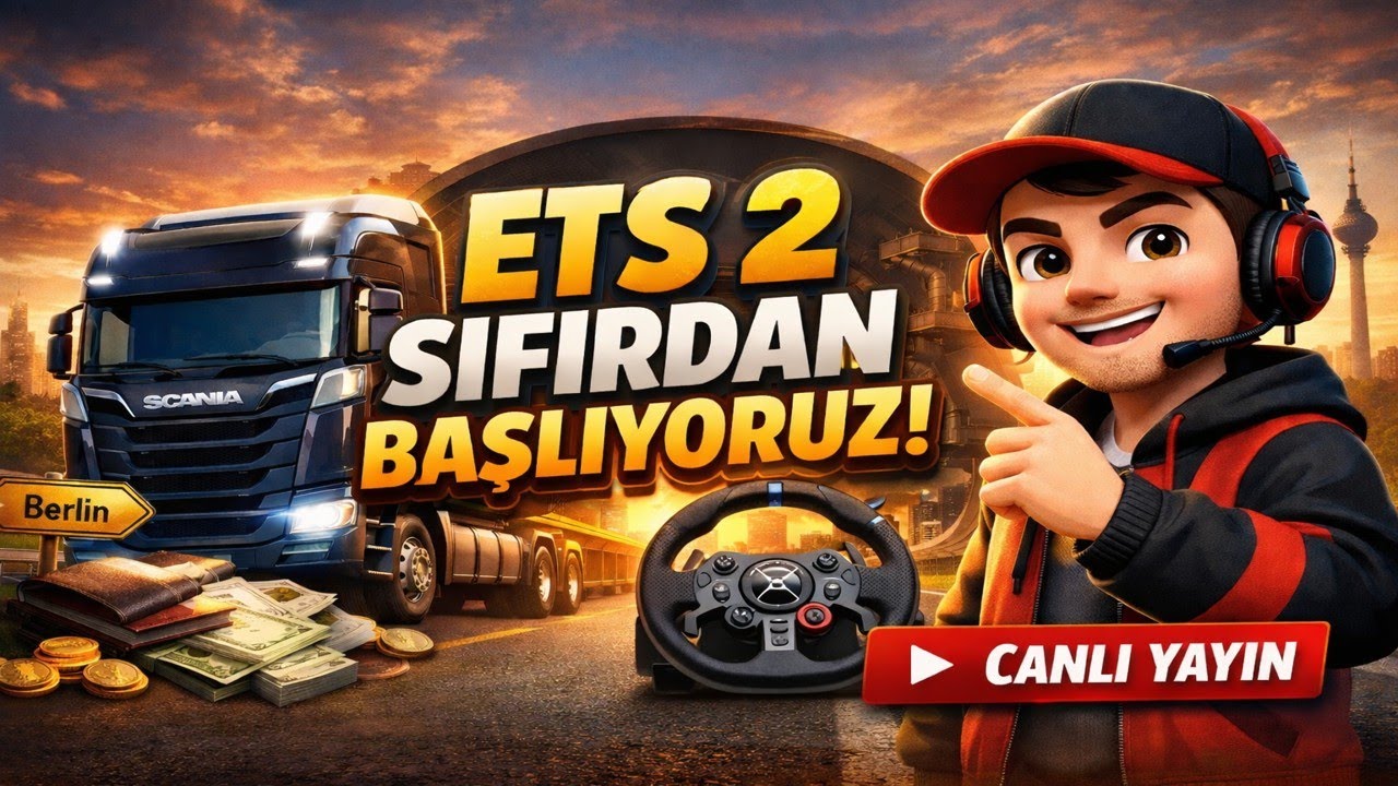 ETS 2 SIFIRDAN KARİYER BAŞLIYORUZ! 🚛 | G29 Direksiyon | Canlı Yayın | Fankstayfun