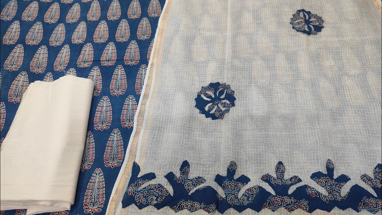 ले आए धमाकेदार सूट 🔥#ajrakh #ajrakhprint ajrakh applique dupatta #kotadoriya #viral #viralsuits 
