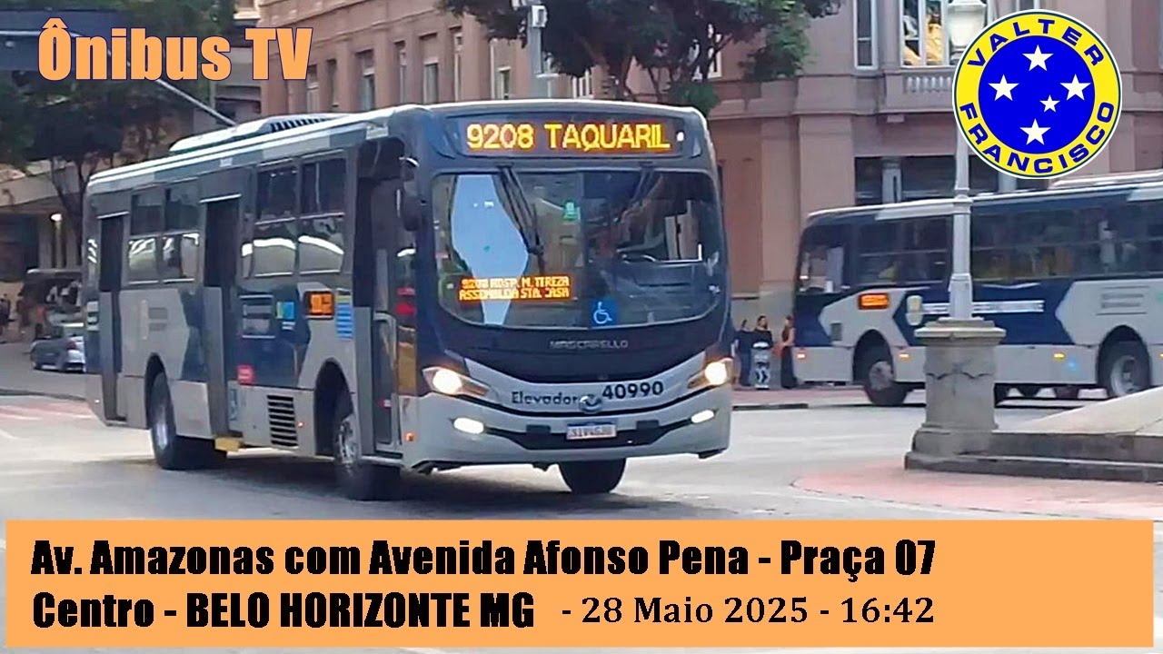 Av. Amazonas com Av. Afonso Pena - Centro Praça 07 - Belo Horizonte MG - Movimento de Ônibus