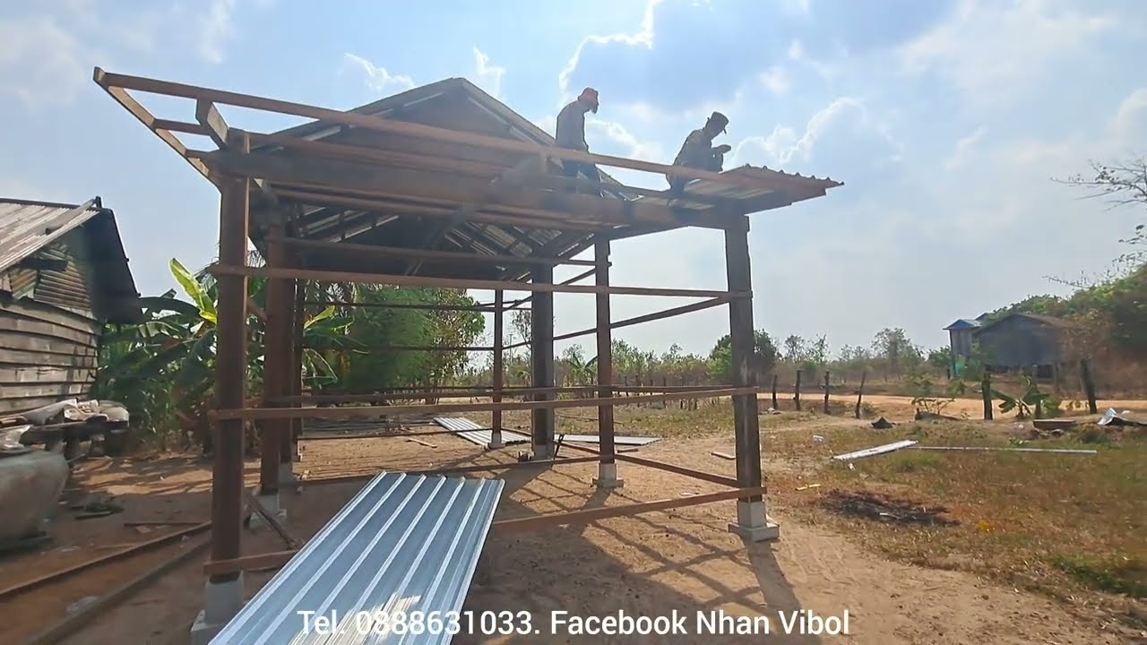ដល់វគ្គប្រក់សំយ៉ាបនិងបាំងជញ្ជាំងផ្ទះលោកយាយស្ងួត