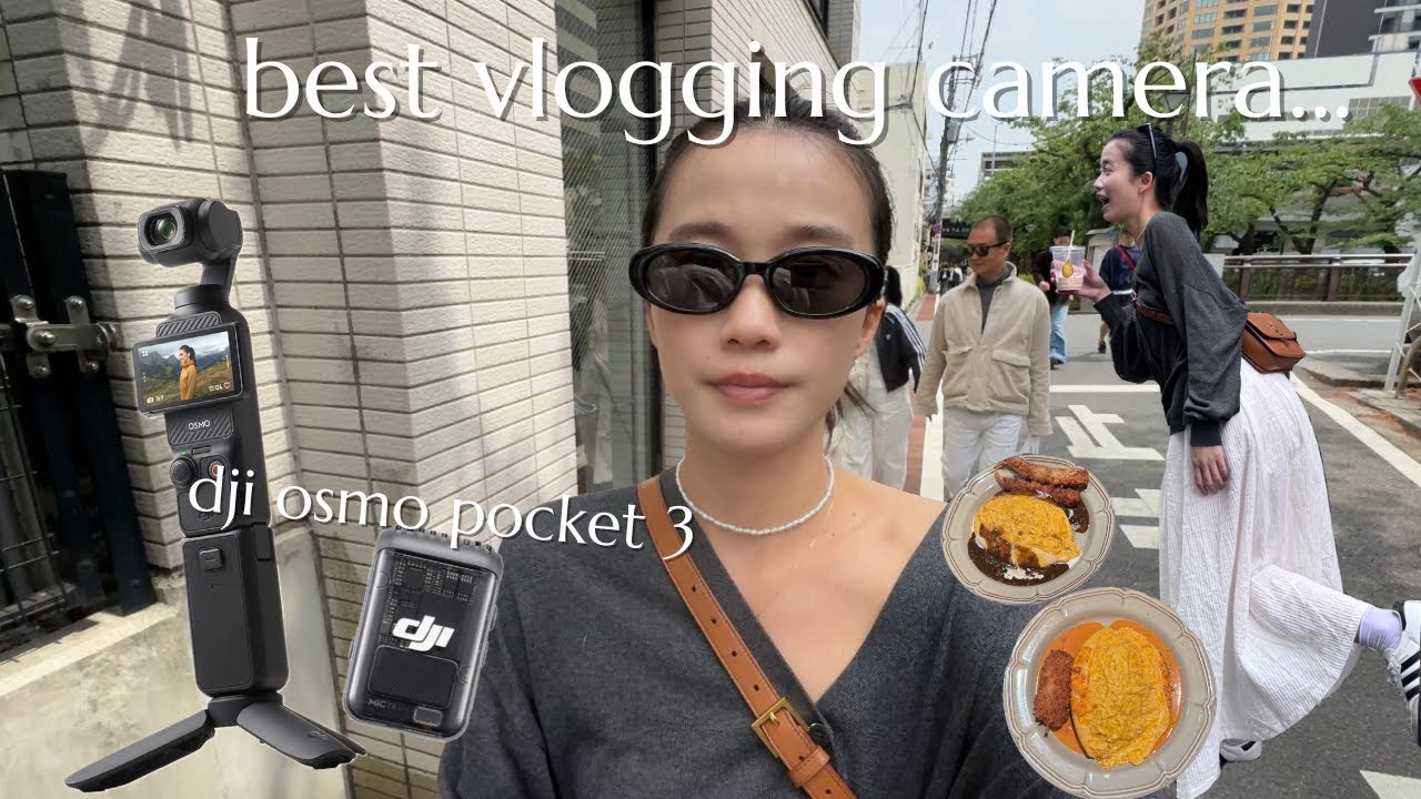 I tried TO VLOG with DJI OSMO POCKET 3 使用初體驗📷 UNBOXING and testing!! 超乎預期的全能口袋Vlog 相機| 日本旅行實拍