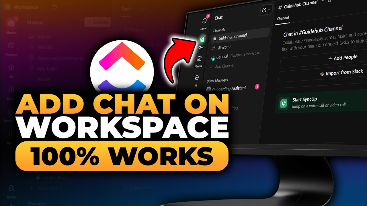 How To Add Chat On Workspace On ClickUp (𝟮𝟬𝟮𝟲) | 100% WORKS | NO Yapping, To The Point | FAST & EASY