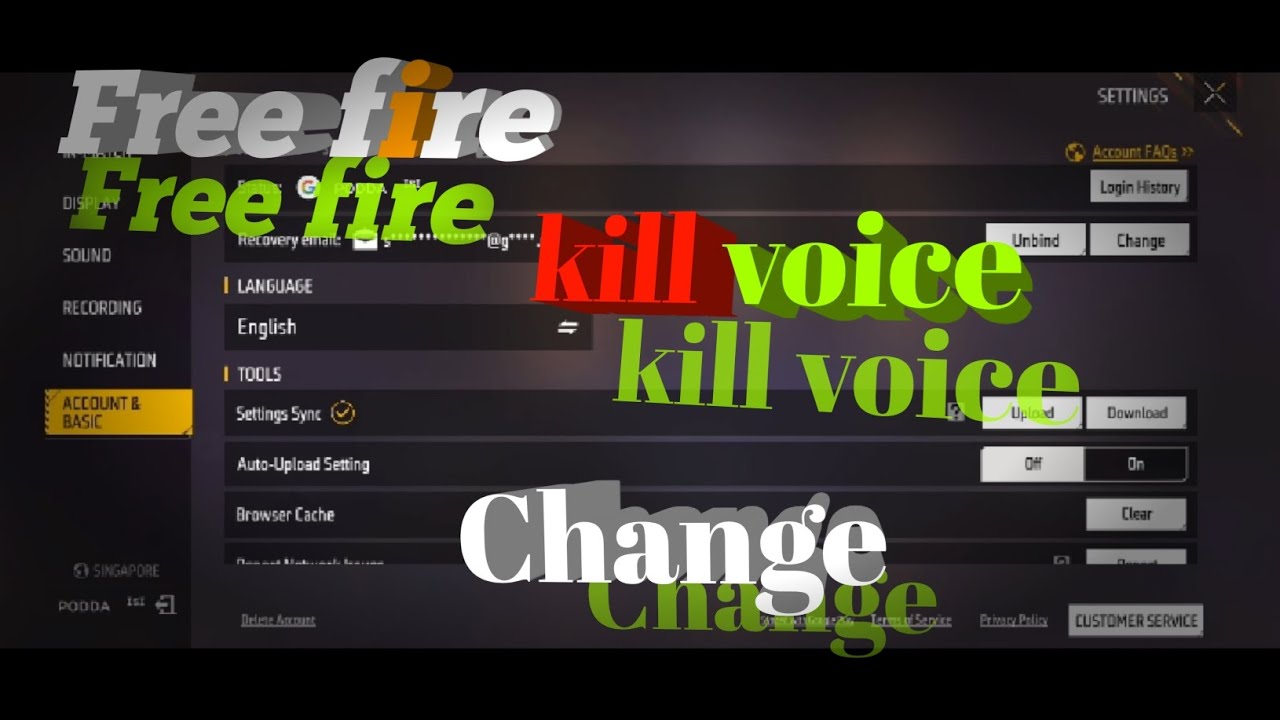 How to change Free fire lod kill voice😱❤️&zwj;🔥