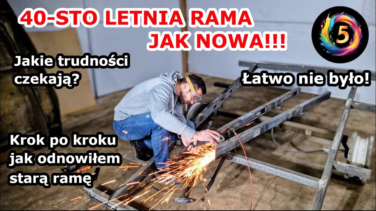 40-sto letnia rama jak nowa! Zobacz jak odnowiłem ramę w przyczepie kempingowej Niewiadów N126N ☺️
