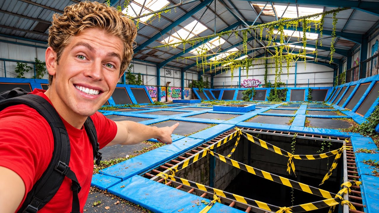 Exploring an Abandoned Trampoline Park!