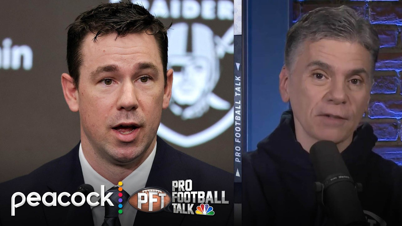 Raiders' Klint Kubiak faces questions with Maxx Crosby, top pick | Pro Football Talk | NFL on NBC